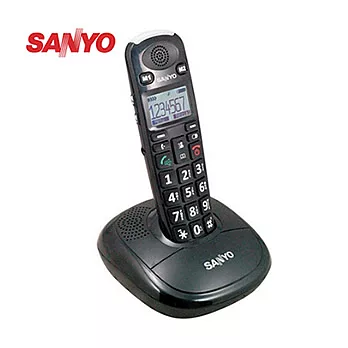 SANYO 中文顯示【大字鍵/手電筒/話筒增音】數位無線電話_DCT-9971黑色黑色
