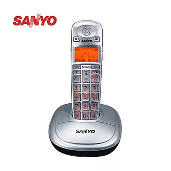 SANYO 中文顯示【大字鍵/手電筒/話筒增音】數位無線電話_DCT-9971銀灰色銀灰色