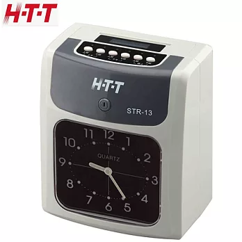 HTT 六欄位【雙色帶】打卡鐘 STR-13白色