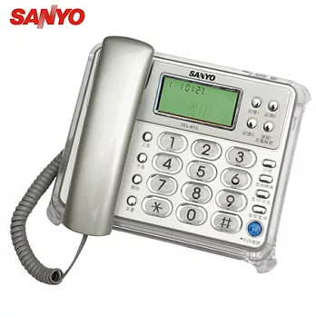 SANYO 三洋 TEL-813 來電顯示有線電話(銀)銀色