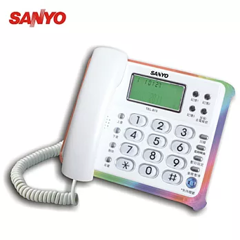 SANYO 三洋 TEL-813 來電顯示有線電話(白)白色