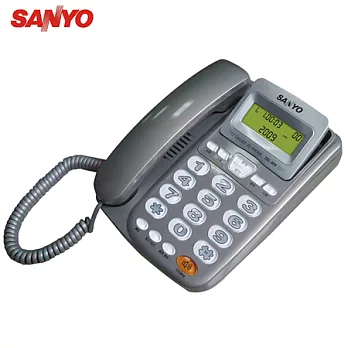 SANYO三洋 TEL-805 來電顯示有線電話機(鐵灰)鐵灰色