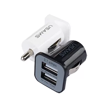 3.1A 車載手機充電器黑色