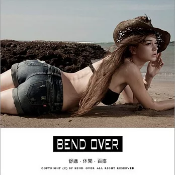 【BENDOVER】顯瘦翹臀牛仔短褲25深藍