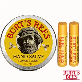 Burt’s bees 手部修護霜85g+蜂蠟護唇膏2入
