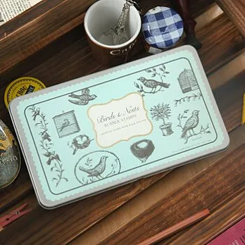 Cavallini_Rubber Stamp印章組(鳥與巢)