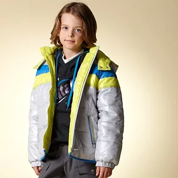 百事特童裝e店【FILA】舖棉可拆式連帽外套160以上灰