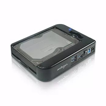 archgo USB 3.0 多介面平躺式堆疊外接硬碟盒(MH-3507H)黑色