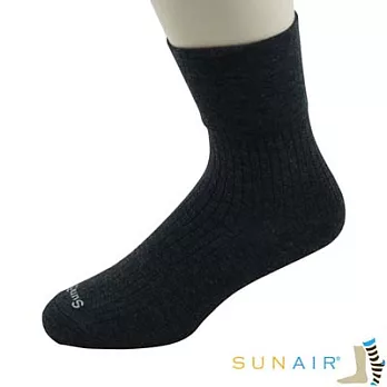 sunair 第三代滅菌除臭襪子 寬口紳士襪款(無痕襪-薄) (深灰)