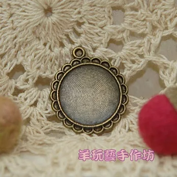 【古銅色 Q781 -花邊圓底座/底托1入 】