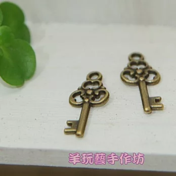【古銅色-zakka 古銅色 三瓣花鑰匙5入 】