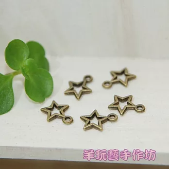 【古銅色-五角星星配件6入】