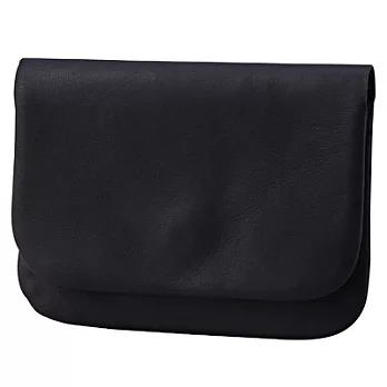 [MUJI 無印良品]柔軟滑革名片夾黑色