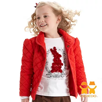 【LOVEDO-艾唯多童裝】法式魅力 保暖鋪棉外套(紅)105紅色