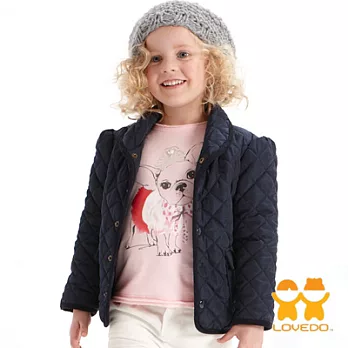 【LOVEDO-艾唯多童裝】法式魅力 保暖鋪棉外套(深藍)105藍色