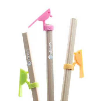 啄木鳥便條夾筆套 memopecker桃綠橙