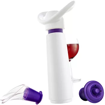 《VACU VIN》Click抽真空器+瓶塞注器組(紫白)