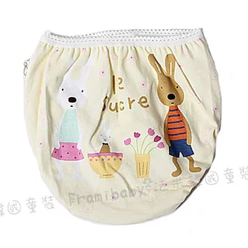 【FramiBaby】可愛正版 le sucre砂糖兔兒童內褲(粉黃)L粉黃