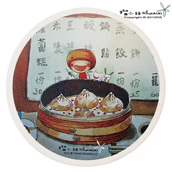榴小妞小吃系列陶瓷杯墊-小籠包(E030201)