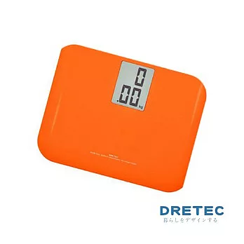 【日本DRETEC】Pico 輕巧安全婦女孩童體重計-橘色