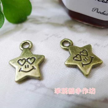 古銅色笑臉五角星 6個/包