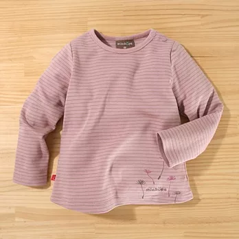 百事特童裝e店【minihope】粉彩條紋圓領上衣110淺紫