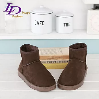 【LD image】雪地奔放-簡單大方風˙溫暖毛內裡˙超低筒平底雪靴-秋意咖40秋意咖