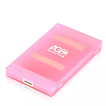 USB3.0 2.5吋免螺絲超輕型硬碟外接盒/ 保護盒粉紅
