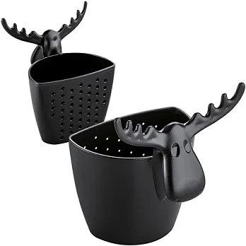 《KOZIOL》麋鹿掛式濾茶器(黑)