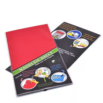 3+ Magnetic Sheet 七彩PVC軟性磁鐵紅