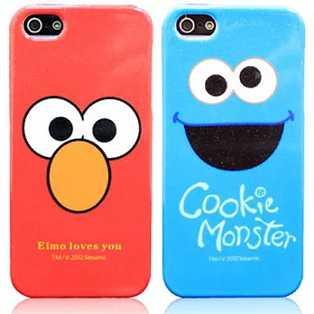 芝麻街系列 iPhone5 TPU閃粉保護殼 大臉系列-大臉艾摩