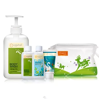 eggshell 幸福鈴蘭沐浴乳470g + 小鹿山丘旅行組