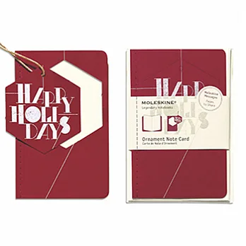 Moleskine聖誕節掛飾禮卡(Holiday Hexagon) (口袋型)