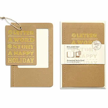 Moleskine聖誕節掛飾禮卡(A Happy Holiday) (大型)
