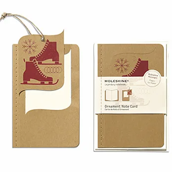 Moleskine聖誕節掛飾禮卡(Ice Skates) (口袋型)