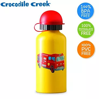 【美國Crocodile Creek】環保兒童不鏽鋼水瓶(消防車)消防車