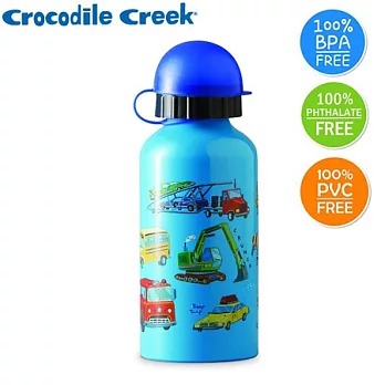 【美國Crocodile Creek】環保兒童不鏽鋼水瓶(交通工具)交通工具