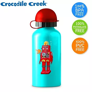 【美國Crocodile Creek】環保兒童不鏽鋼水瓶(機器人)機器人