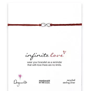 【Dogeared】美國品牌祈願925純銀手鍊~無窮能量愛無限紅色幸運繩古董銀