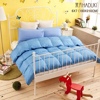 2012日本同步流行【葉月】100%天然水鳥羽絨絲被(天藍)-雙人6X7尺