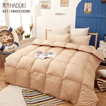 2012日本同步流行【葉月】100%天然水鳥羽絨絲被(香檳)-雙人6X7尺
