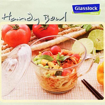 韓國【GlassLock】玻密扣附蓋玻璃食物泡麵碗(900ML)-可當泡麵碗