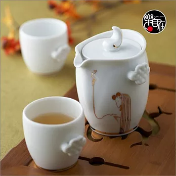 ◆明日樂自在◆蔡志忠 禪-太極如意茶具組-燙金