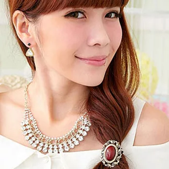 ●ECO安珂●【E1-1049】星星堆滿天 多水鑽排鍊 短項鍊