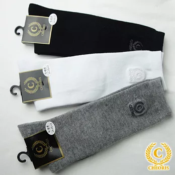 【anny pepe】兒童刺繡素面長襪17黑