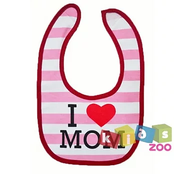 【Kids zoo】棉質造型圍兜_I LOVE MON