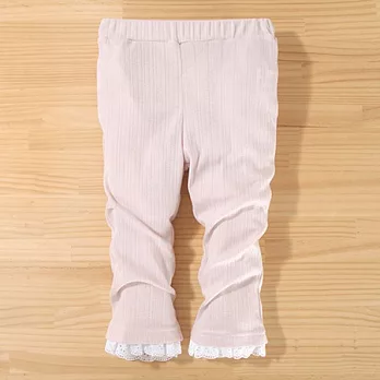 百事特童裝e店【minihope】緹花蛋糕蕾絲七分褲110粉橙