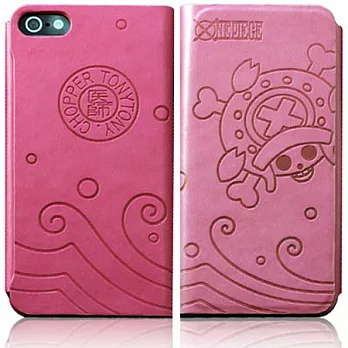 OneMagic iPhone5 航海王 側掀壓印皮套 - 喬巴旗幟款