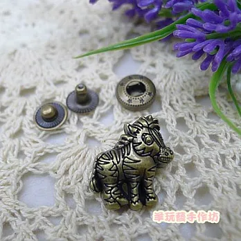 -迪士尼系列純銅 四合扣 金屬扣-斑馬