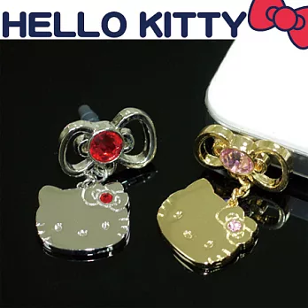 Hello Kitty日版 皇家徽章水晶耳機塞璀璨金JJ-01KT